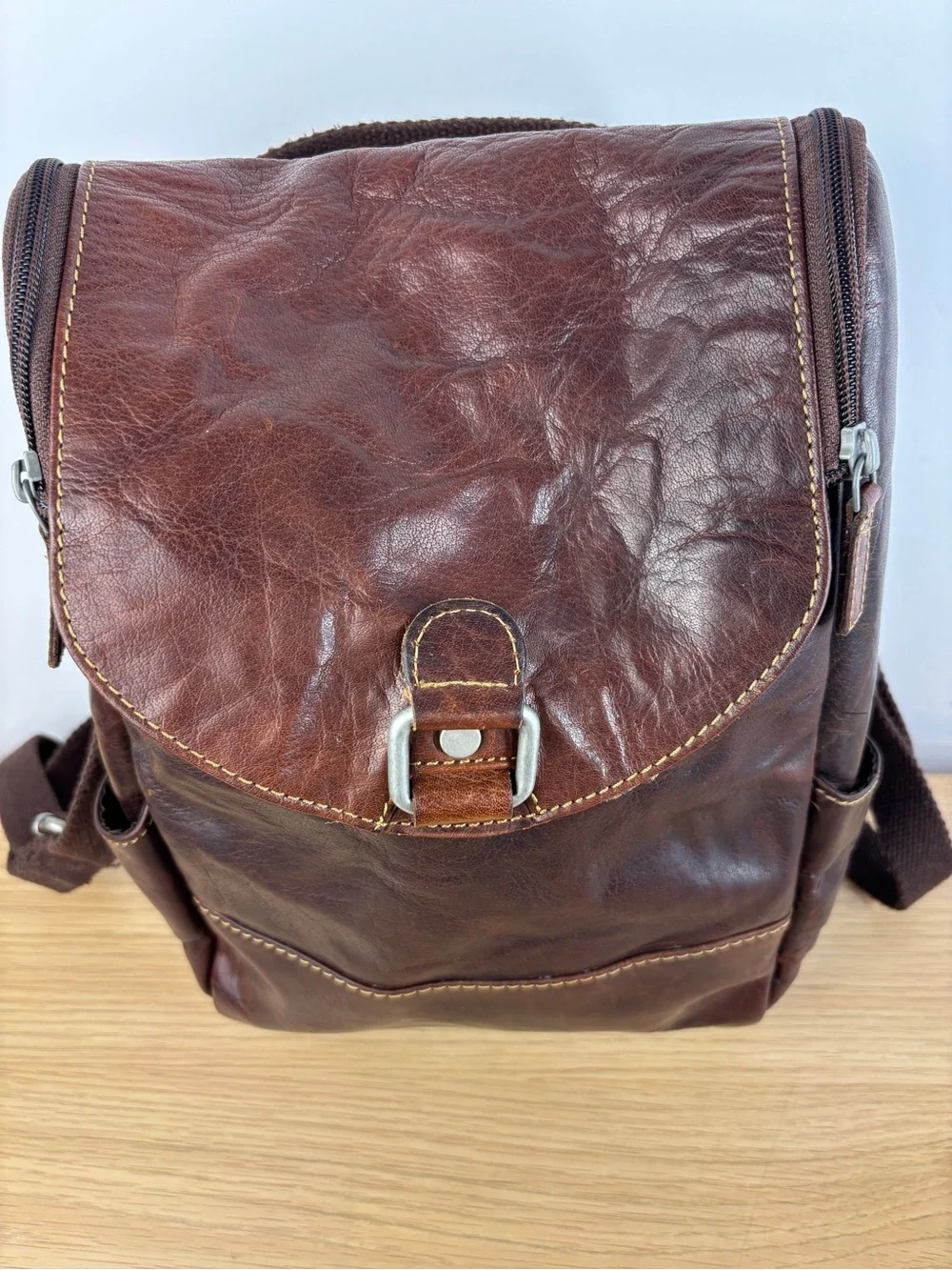 Jack Georges Voyager Convertible Backpack/Crossbody Buffalo Leather Bag